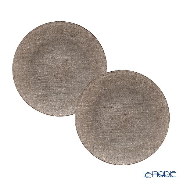 Vetro Felice ヴェトロ フェリーチェ グリッター プレート 17cm ジンジャー 323917B G006 ペア