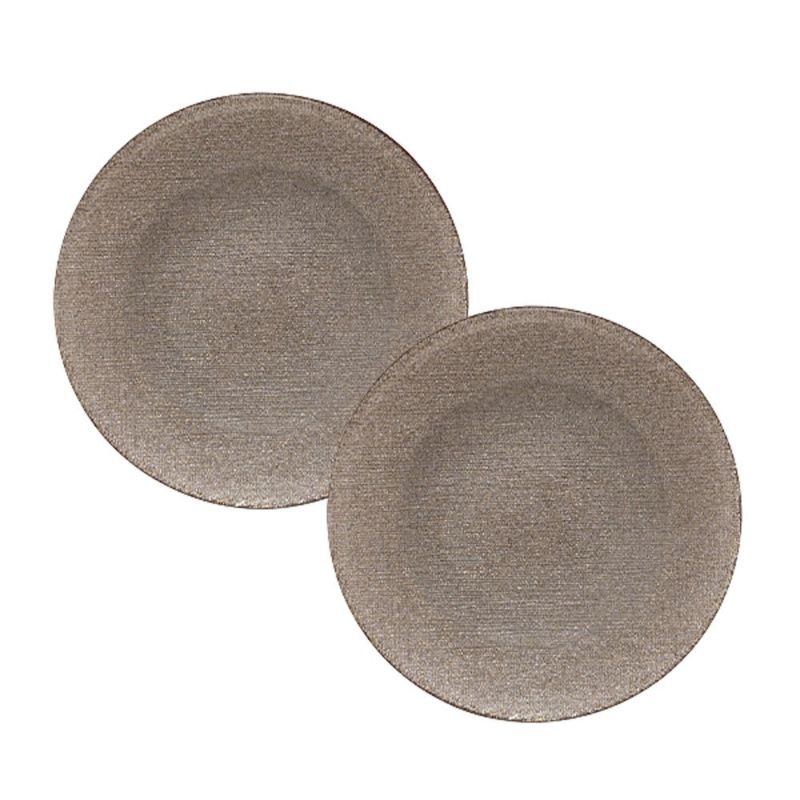 Vetro Felice ヴェトロ フェリーチェ グリッター プレート 17cm ジンジャー 323917B G006 ペア