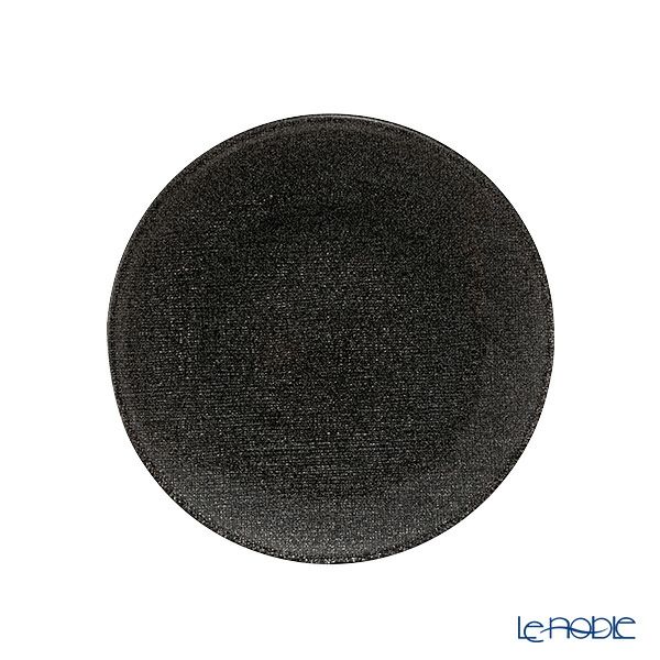 Vetro Felice ヴェトロ フェリーチェ グリッター プレート 17cm ダークグレイ 323917B G019 ペア