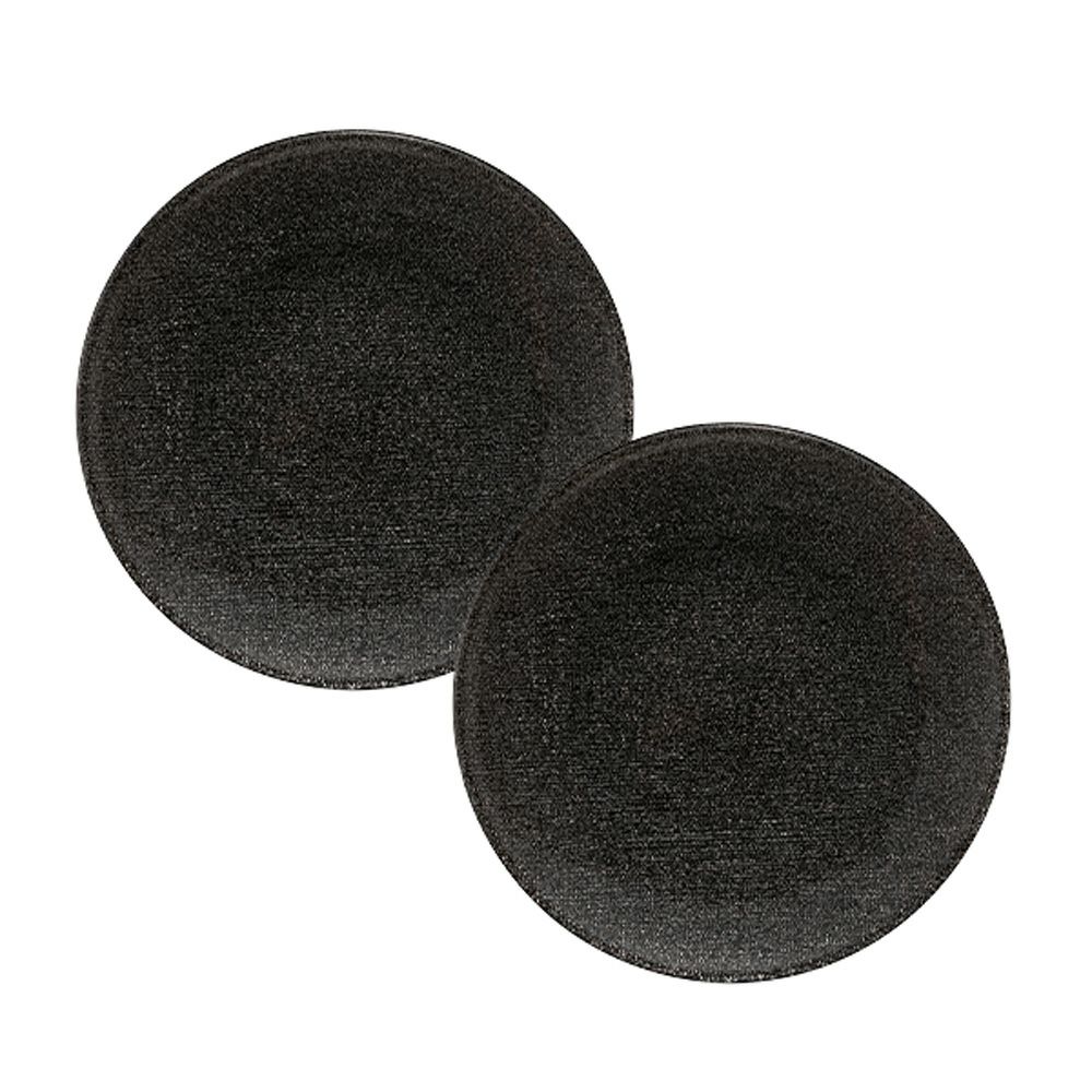 Vetro Felice ヴェトロ フェリーチェ グリッター プレート 17cm ダークグレイ 323917B G019 ペア