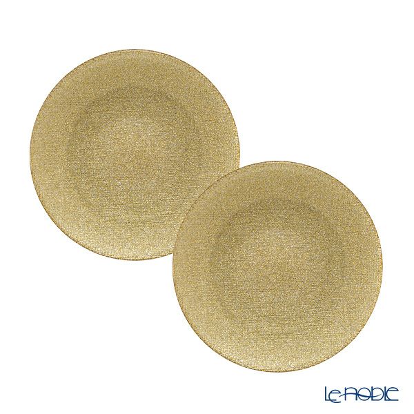 Vetro Felice ヴェトロ フェリーチェ グリッター プレート 17cm ニューゴールド 323917B G022 ペア