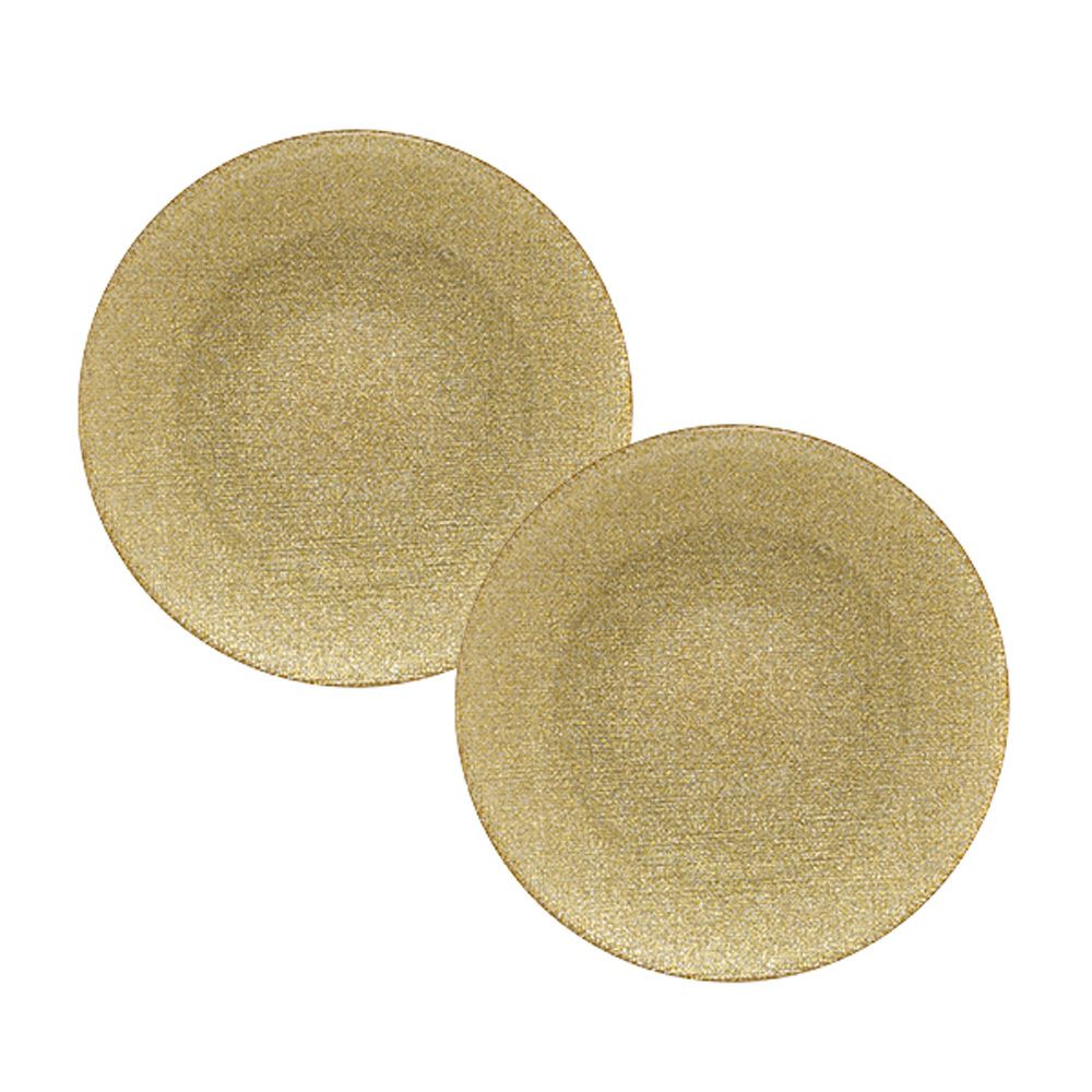 Vetro Felice ヴェトロ フェリーチェ グリッター プレート 17cm ニューゴールド 323917B G022 ペア
