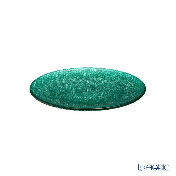 Vetro Felice ヴェトロ フェリーチェ グリッター プレート 17cm アクアブルー 323917B G053 ペア