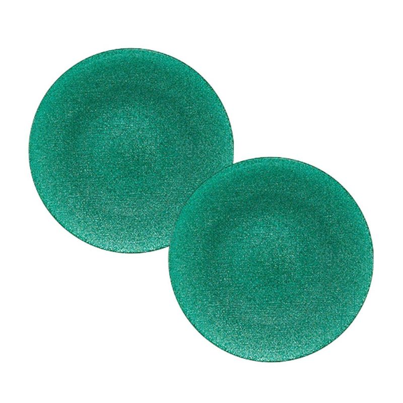 Vetro Felice ヴェトロ フェリーチェ グリッター プレート 17cm アクアブルー 323917B G053 ペア