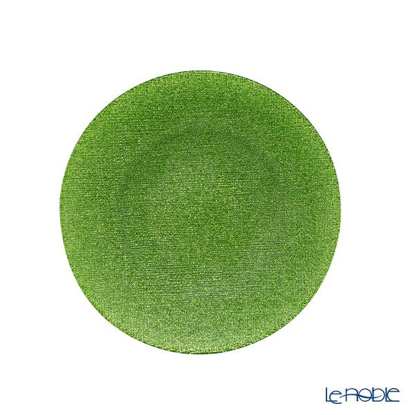 Vetro Felice ヴェトロ フェリーチェ グリッター プレート 17cm ライトグリーン 323917B G066 ペア