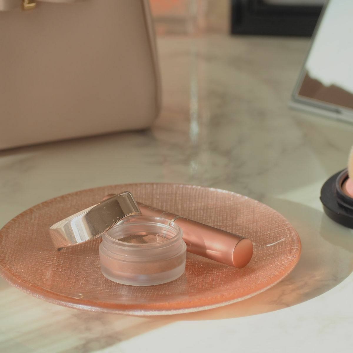 Vetro Felice ヴェトロ フェリーチェ グリッター プレート 17cm ヴィンテージローズピンク 323917B G165 ペア