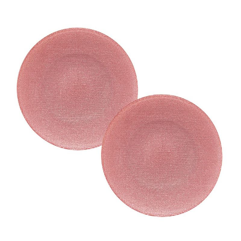 Vetro Felice ヴェトロ フェリーチェ グリッター プレート 17cm ヴィンテージローズピンク 323917B G165 ペア