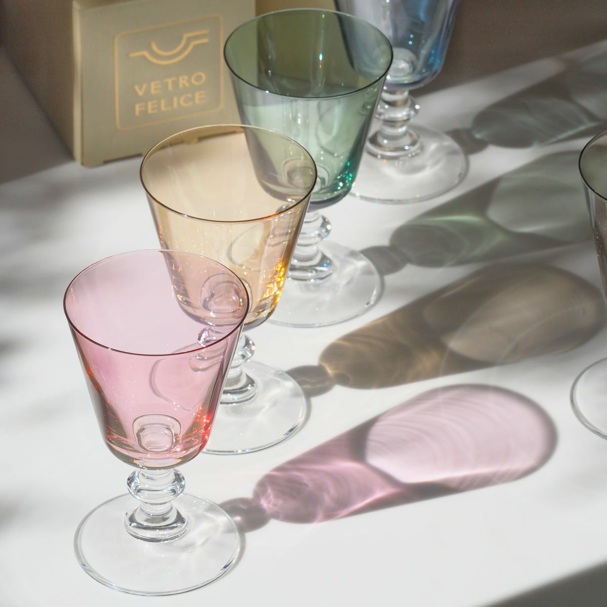 Vetro Felice ヴェトロ フェリーチェ ステラ グラス ピンク 190ml ペア