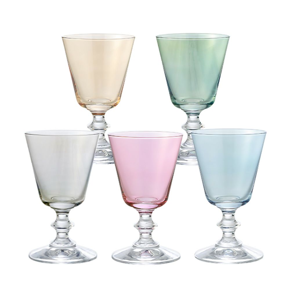 Vetro Felice ヴェトロ フェリーチェ ステラ グラス ピンク＆ブルー＆グリーン＆イエロー＆スモーク 190ml 5色セット