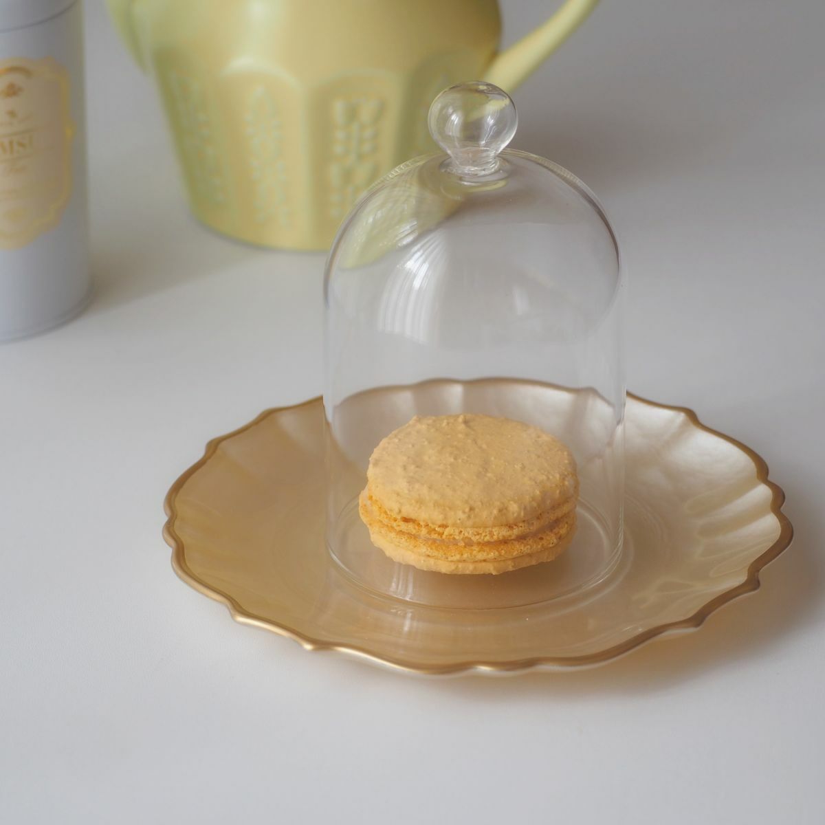 Vetro Felice ヴェトロ フェリーチェ パールクイーン プレート 16cm イエロー 4枚セット