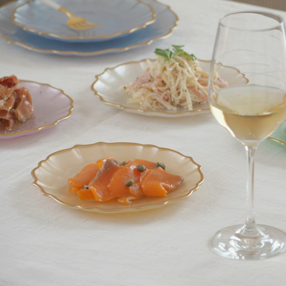 Vetro Felice ヴェトロ フェリーチェ パールクイーン プレート 16cm イエロー 4枚セット