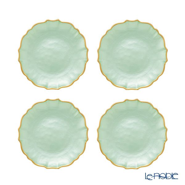 Vetro Felice ヴェトロ フェリーチェ パールクイーン プレート 16cm グリーン 4枚セット