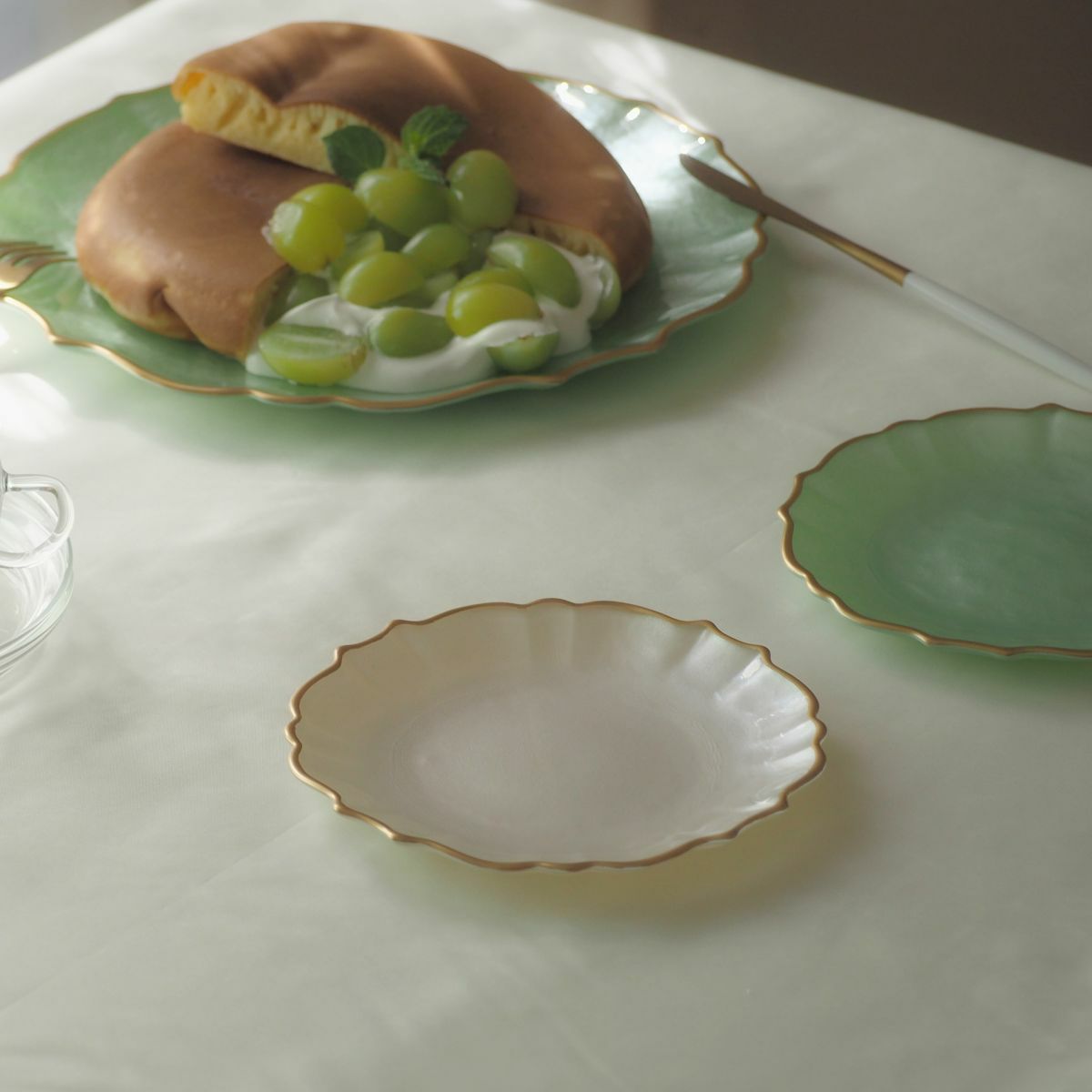 Vetro Felice ヴェトロ フェリーチェ パールクイーン プレート 16cm グリーン 4枚セット