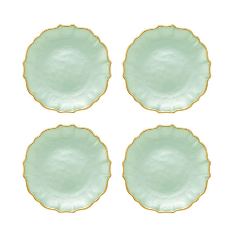 Vetro Felice ヴェトロ フェリーチェ パールクイーン プレート 16cm グリーン 4枚セット
