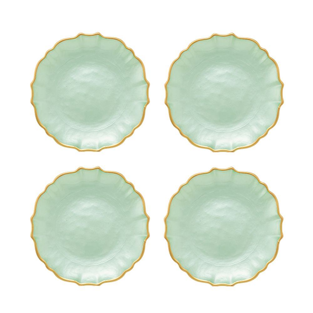 Vetro Felice ヴェトロ フェリーチェ パールクイーン プレート 16cm グリーン 4枚セット