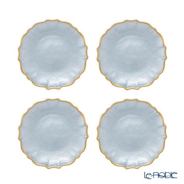 Vetro Felice ヴェトロ フェリーチェ パールクイーン プレート 16cm ブルー 4枚セット