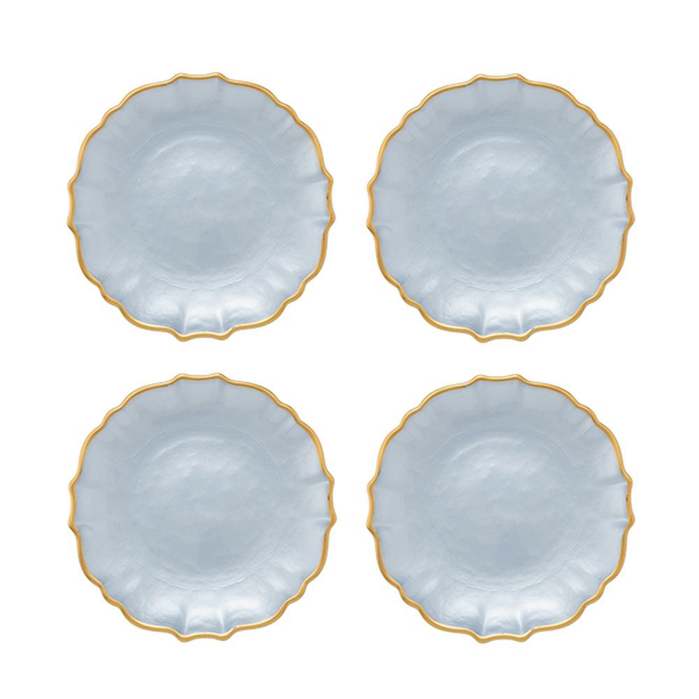 Vetro Felice ヴェトロ フェリーチェ パールクイーン プレート 16cm ブルー 4枚セット