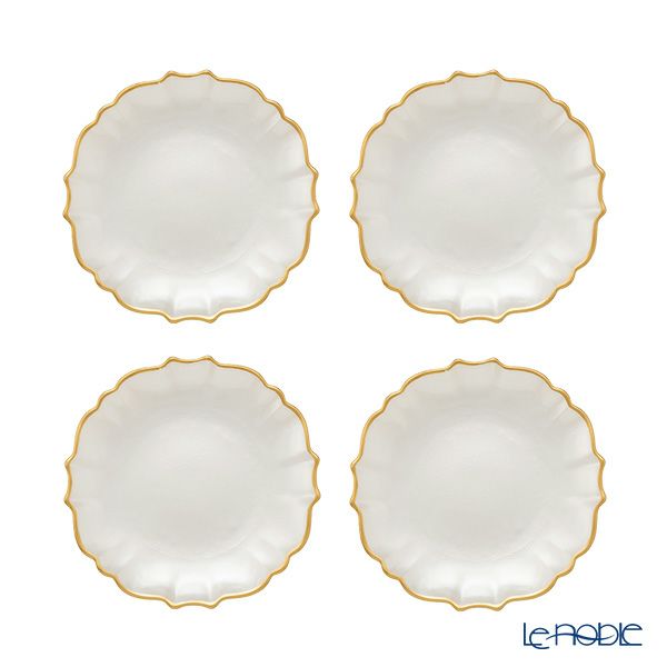 Vetro Felice ヴェトロ フェリーチェ パールクイーン プレート 16cm ホワイト 4枚セット