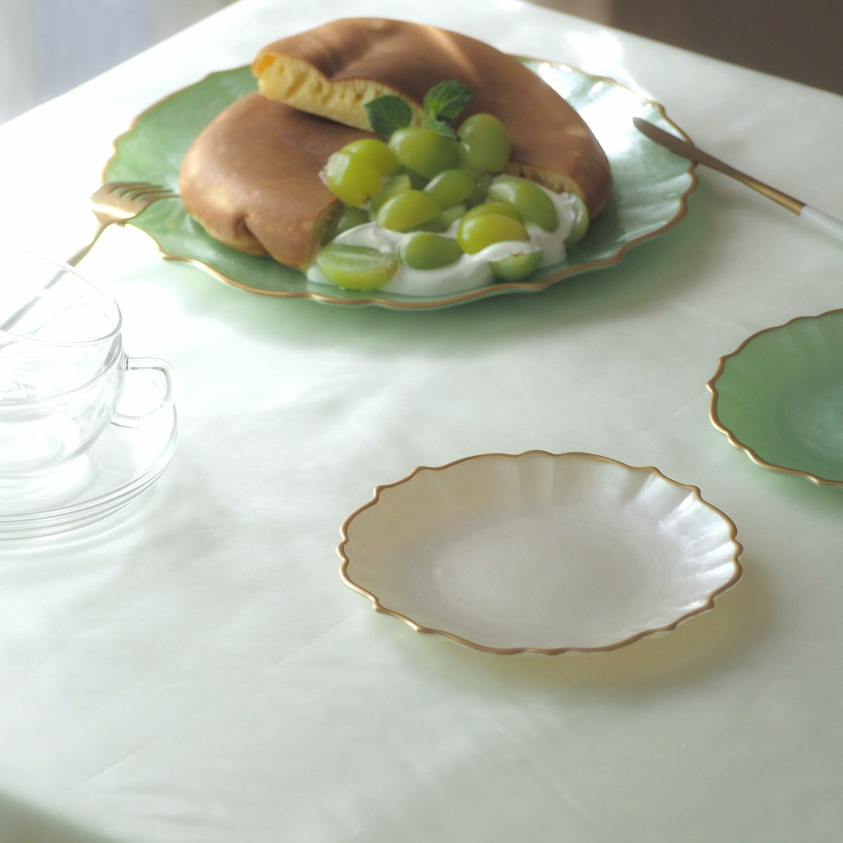 Vetro Felice ヴェトロ フェリーチェ パールクイーン プレート 16cm ホワイト 4枚セット