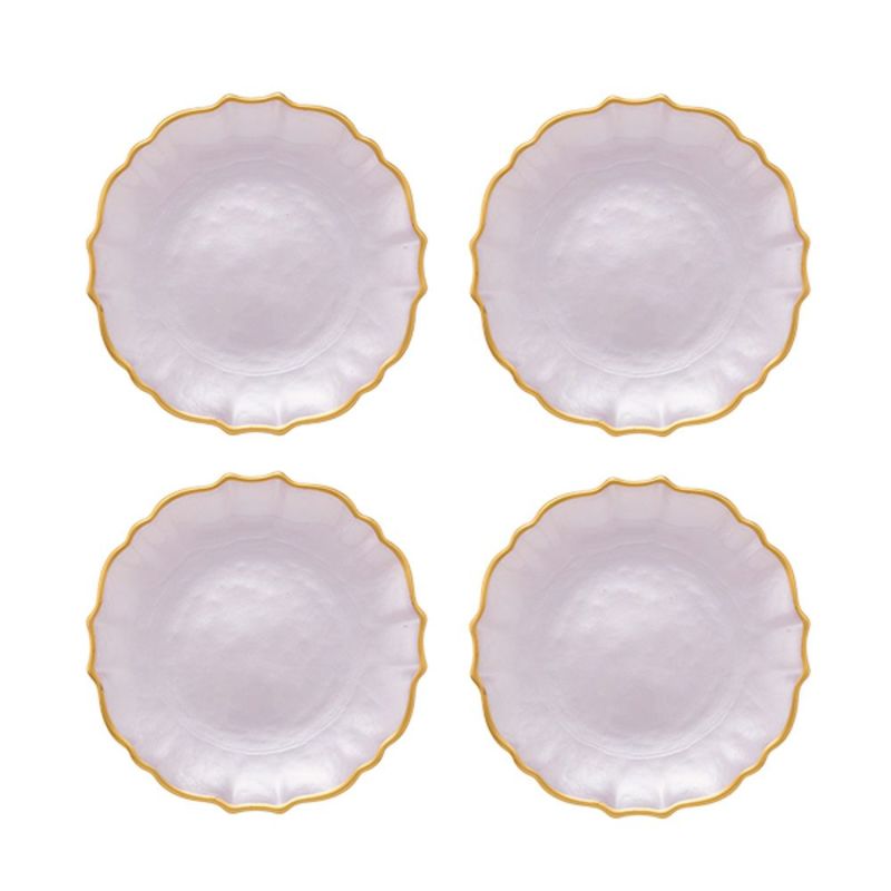 Vetro Felice ヴェトロ フェリーチェ パールクイーン プレート 16cm ライラック 4枚セット