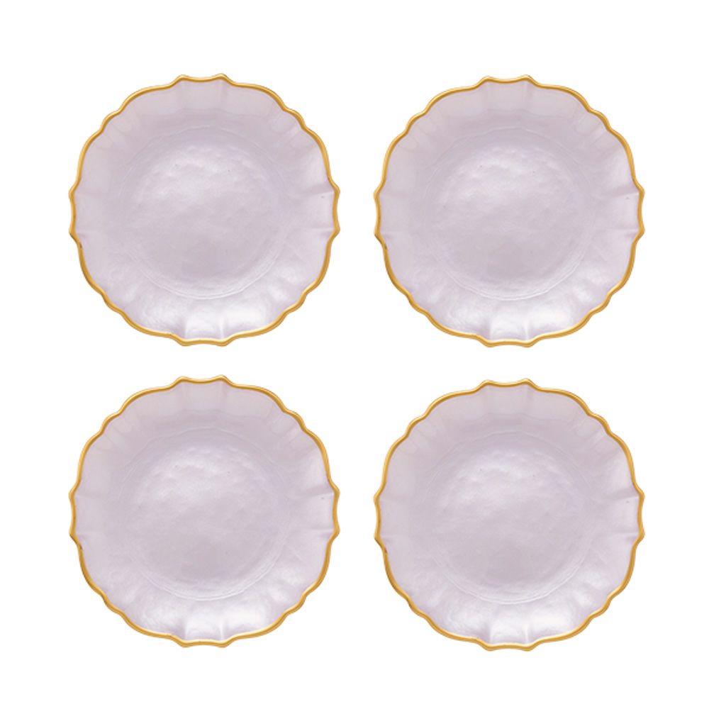 Vetro Felice ヴェトロ フェリーチェ パールクイーン プレート 16cm ライラック 4枚セット