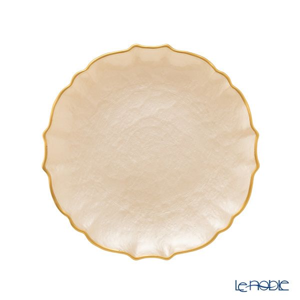 Vetro Felice ヴェトロ フェリーチェ パールクイーン プレート 21cm イエロー 4枚セット