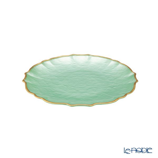 Vetro Felice ヴェトロ フェリーチェ パールクイーン プレート 21cm グリーン 4枚セット