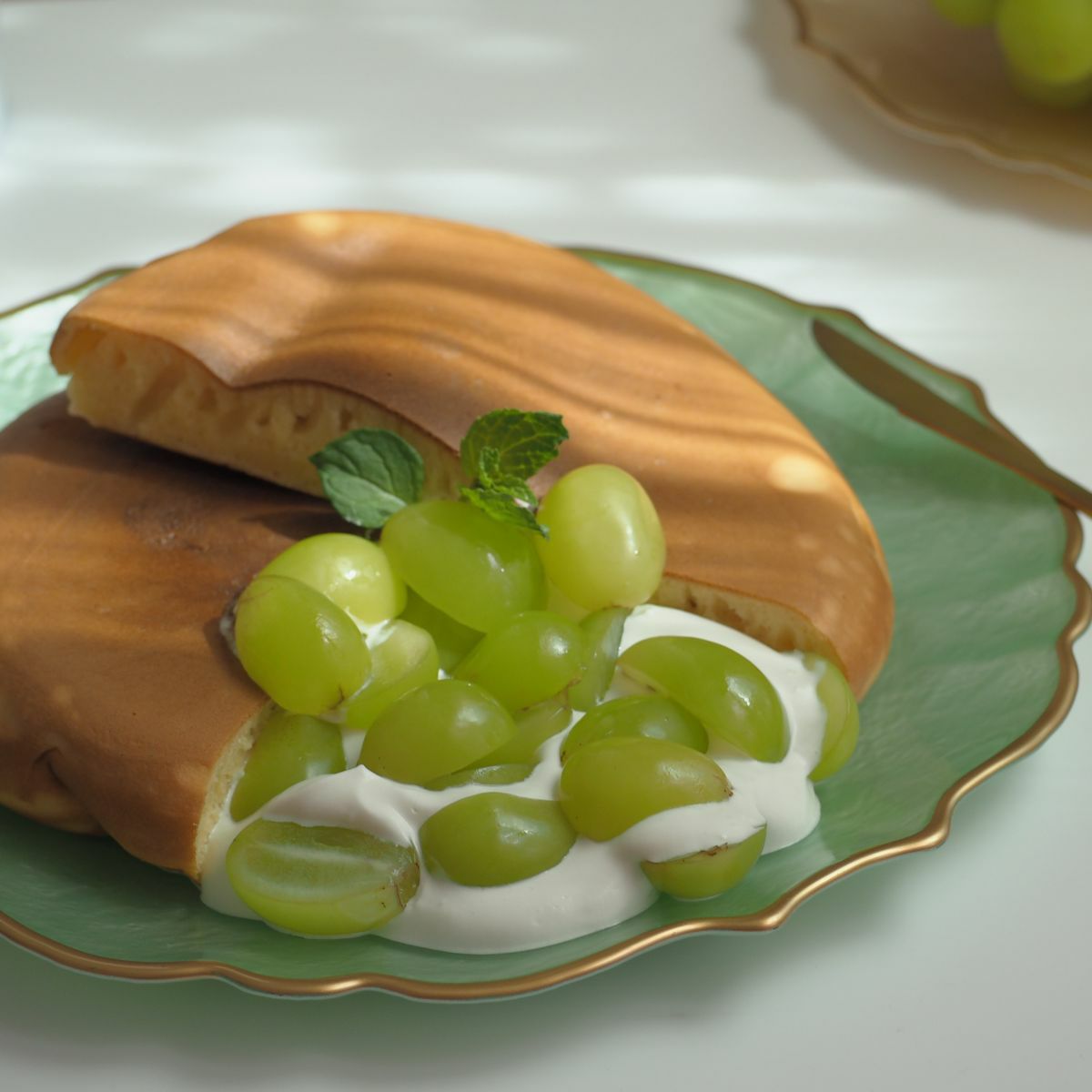 Vetro Felice ヴェトロ フェリーチェ パールクイーン プレート 21cm グリーン 4枚セット