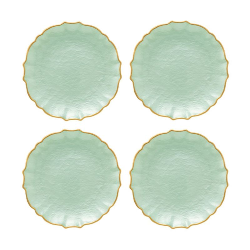 Vetro Felice ヴェトロ フェリーチェ パールクイーン プレート 21cm グリーン 4枚セット