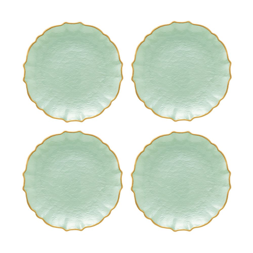 Vetro Felice ヴェトロ フェリーチェ パールクイーン プレート 21cm グリーン 4枚セット