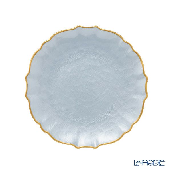 Vetro Felice ヴェトロ フェリーチェ パールクイーン プレート 21cm ブルー 4枚セット