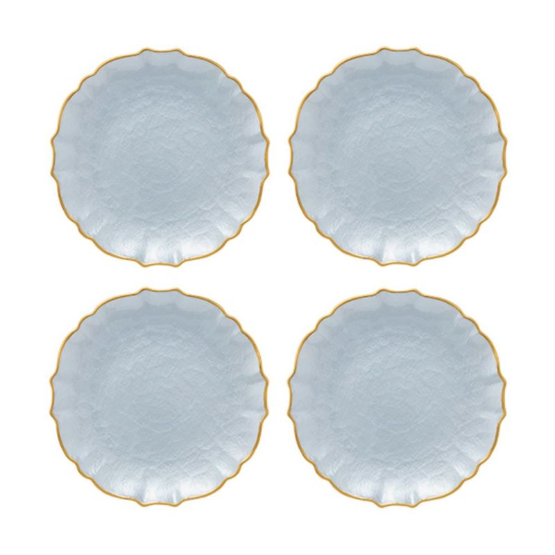 Vetro Felice ヴェトロ フェリーチェ パールクイーン プレート 21cm ブルー 4枚セット