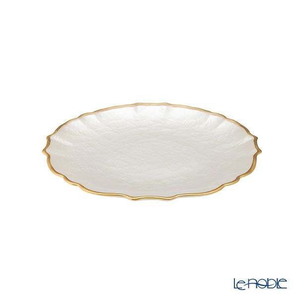 Vetro Felice ヴェトロ フェリーチェ パールクイーン プレート 21cm ホワイト 4枚セット