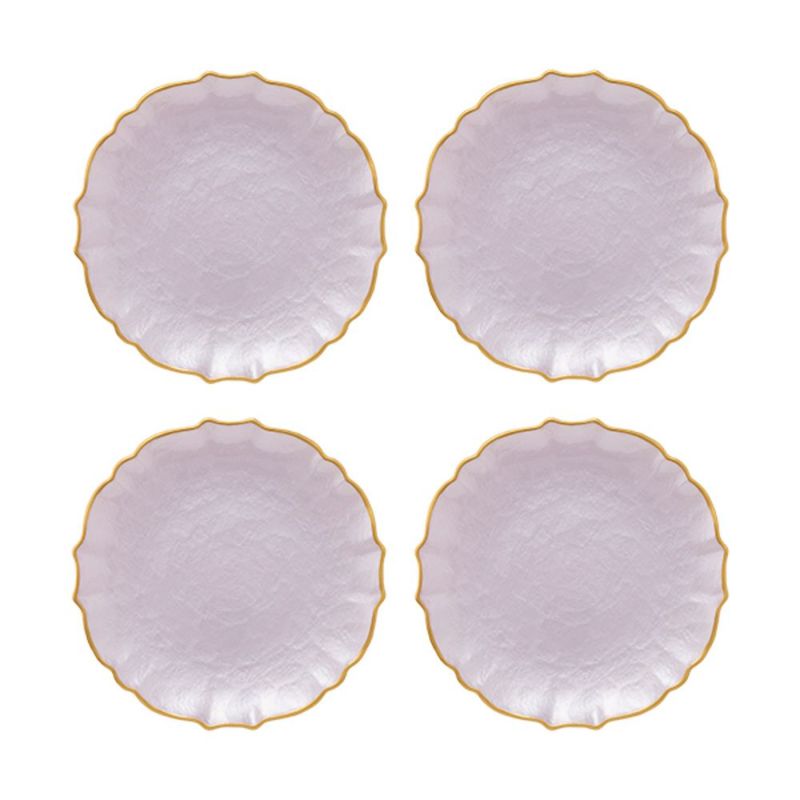 Vetro Felice ヴェトロ フェリーチェ パールクイーン プレート 21cm ライラック 4枚セット