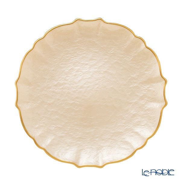 Vetro Felice ヴェトロ フェリーチェ パールクイーン プレート 27cm イエロー 4枚セット