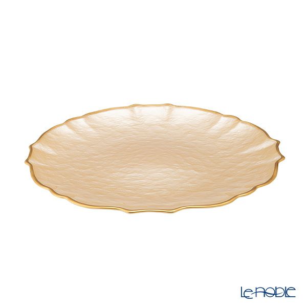 Vetro Felice ヴェトロ フェリーチェ パールクイーン プレート 27cm イエロー 4枚セット