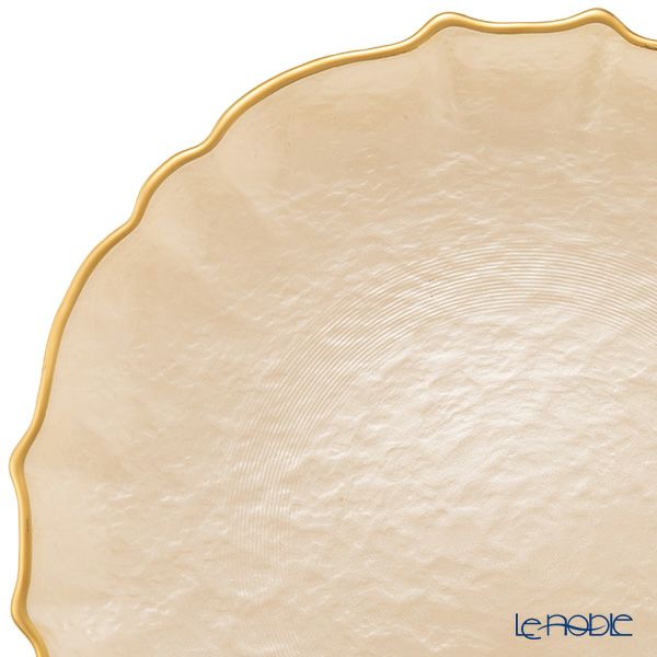 Vetro Felice ヴェトロ フェリーチェ パールクイーン プレート 27cm イエロー 4枚セット