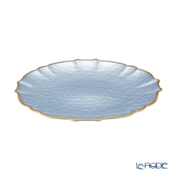 Vetro Felice ヴェトロ フェリーチェ パールクイーン プレート 27cm ブルー 4枚セット