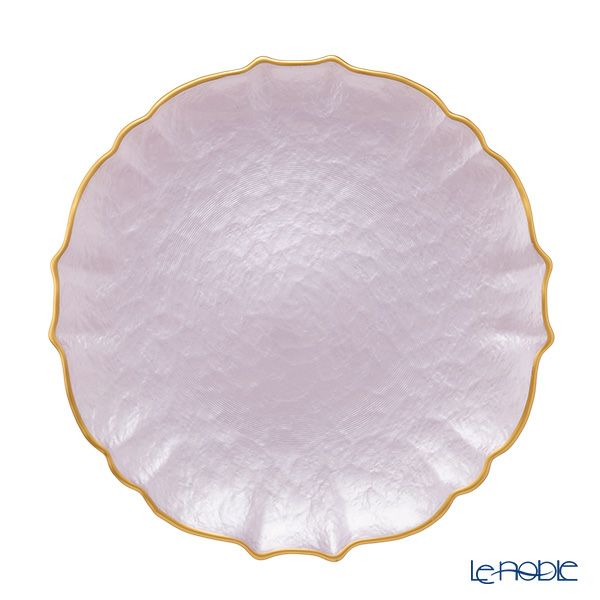 Vetro Felice ヴェトロ フェリーチェ パールクイーン プレート 27cm ライラック 4枚セット