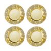 Vetro Felice ヴェトロ フェリーチェ スノー プレート 22cm ゴールド 4枚セット