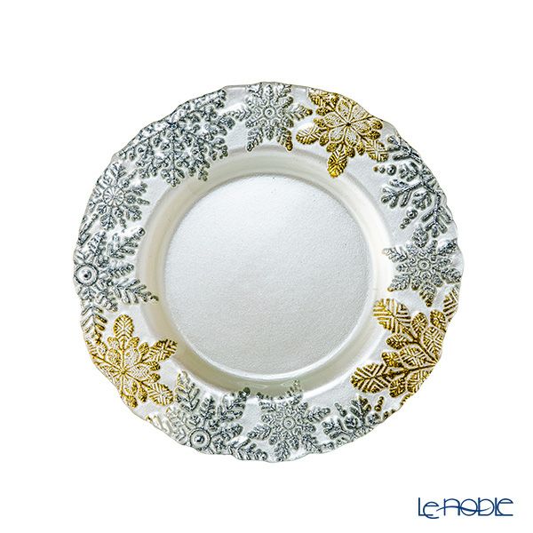 Vetro Felice ヴェトロ フェリーチェ スノー プレート 22cm ホワイト 4枚セット