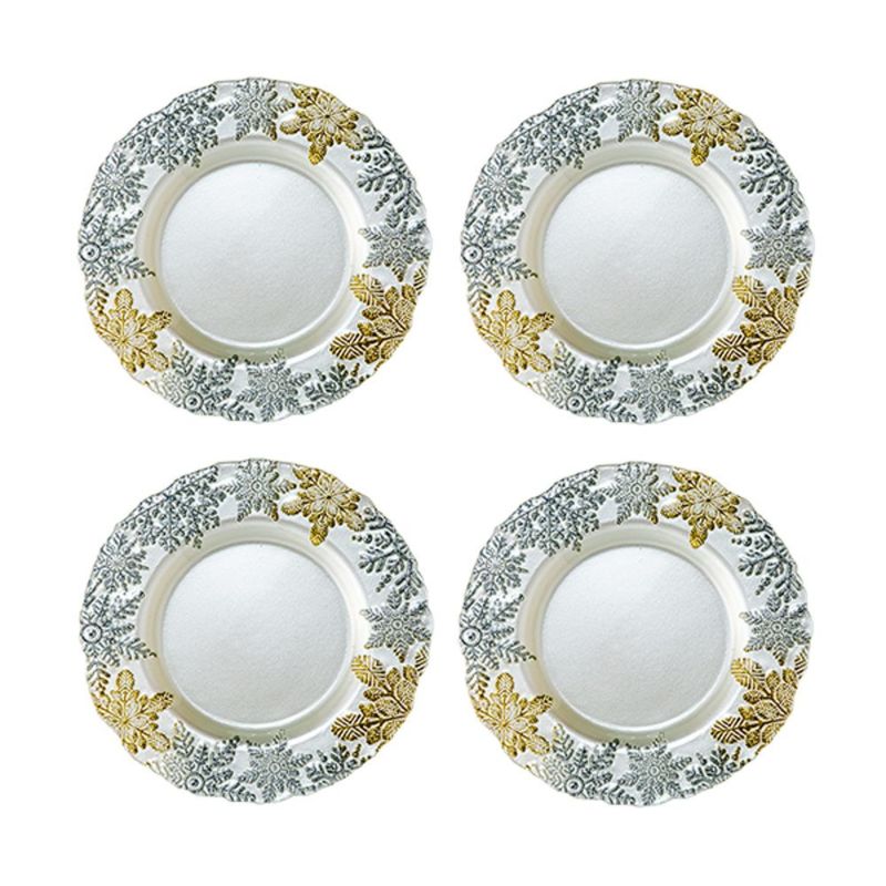 Vetro Felice ヴェトロ フェリーチェ スノー プレート 22cm ホワイト 4枚セット