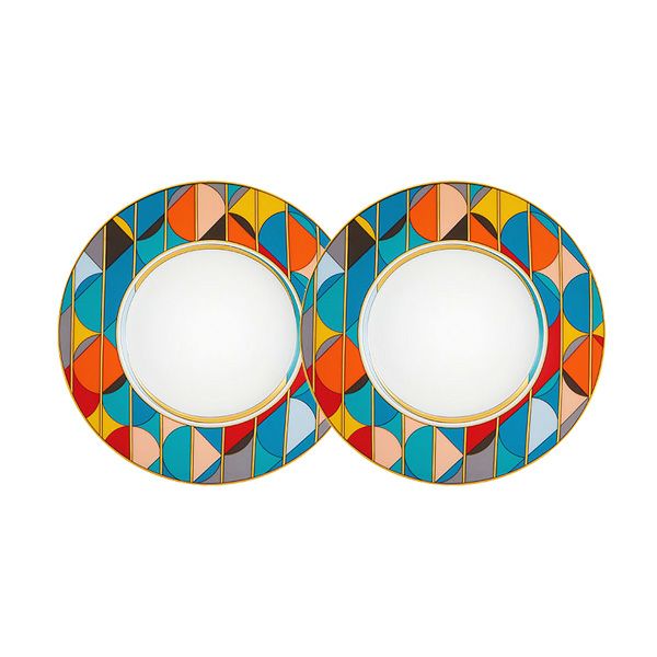 ポルトガル食器 ヴィスタ アレグレ Futurismo フューチャリズム サイドプレート 18.5cm ペア