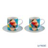 ポルトガル食器 ヴィスタ アレグレ Futurismo フューチャリズム ティーカップ＆ソーサー 295ml ペア