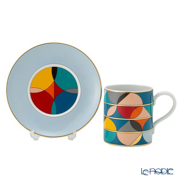 ポルトガル食器 ヴィスタ アレグレ Futurismo フューチャリズム ティーカップ＆ソーサー 295ml ペア
