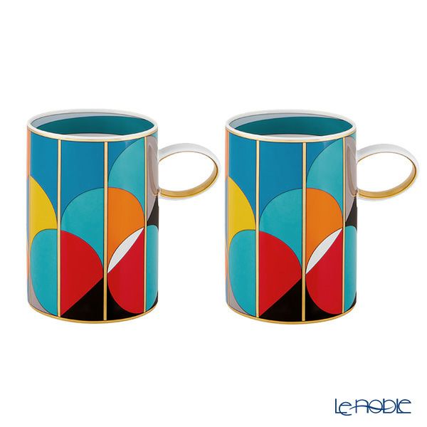 ポルトガル食器 ヴィスタ アレグレ Futurismo フューチャリズム マグカップ 400ml ペア