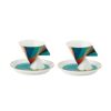 ポルトガル食器 ヴィスタ アレグレ Futurismo フューチャリズム コーヒーカップ＆ソーサー 80ml ペア デミタス／エスプレッソ