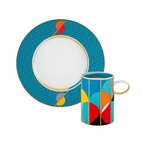 ポルトガル食器 ヴィスタ アレグレ Futurismo フューチャリズム マグカップ ＆ プレート セット