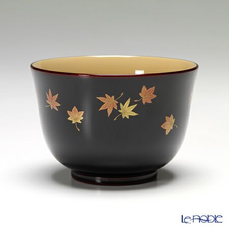 【伝統工芸】輪島塗 湯呑＆茶托 5客揃小花 坂口政昭氏作