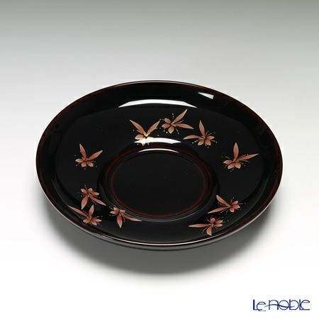 【伝統工芸】輪島塗 湯呑＆茶托 5客揃小花 坂口政昭氏作